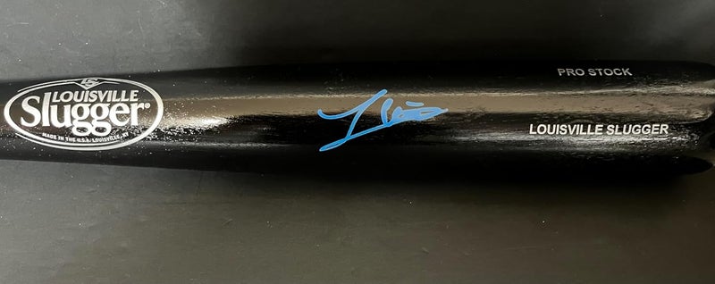 SidsGraphs Luis Pena Milwaukee Brewers Autographed Signed Black Baseball Bat Beckett WITNESS Hologram - Image 2
